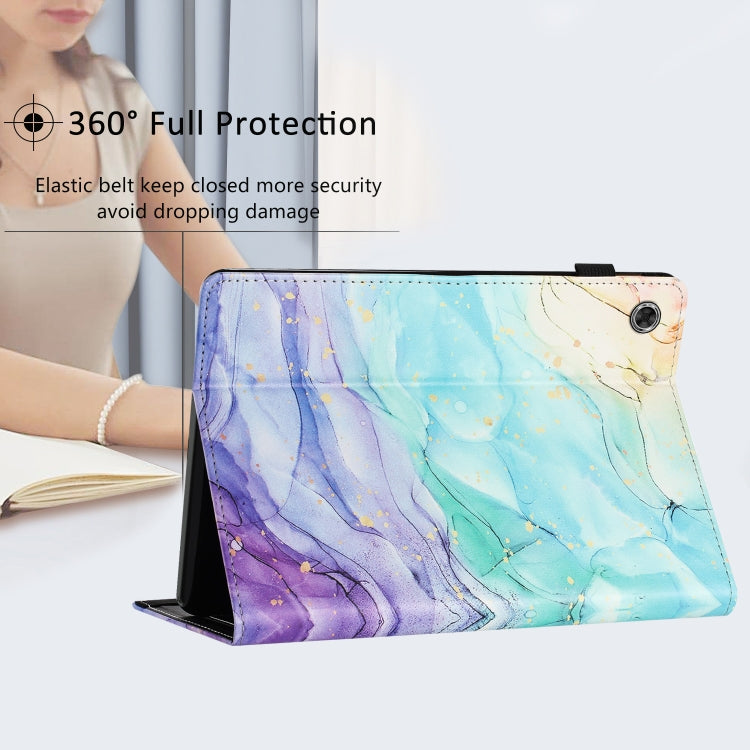 For Lenovo M10 Plus Sewing Litchi Texture Smart Leather Tablet Case(Oil Painting) - Lenovo by PMC TechLife | Online Shopping South Africa | PMC TechLife | Buy Now Pay Later Mobicred