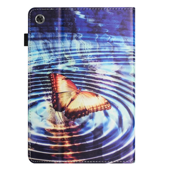 For Lenovo M10 Plus Sewing Litchi Texture Smart Leather Tablet Case(Butterfly)