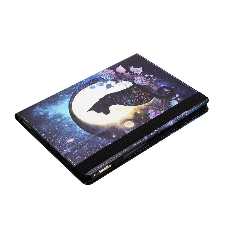For Lenovo M10 Plus Sewing Litchi Texture Smart Leather Tablet Case(Cat)