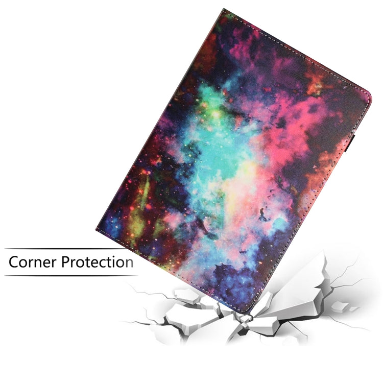 For Lenovo M10 Plus Sewing Litchi Texture Smart Leather Tablet Case(Starry Sky)