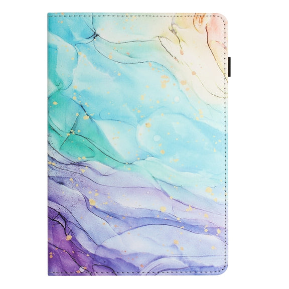 For Lenovo Tab M10 Plus 3rd Gen Sewing Litchi Texture Smart Leather Tablet Case(Oil Painting)