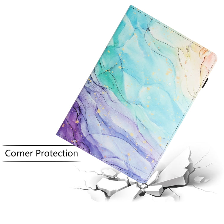 For Lenovo Tab M10 Plus 3rd Gen Sewing Litchi Texture Smart Leather Tablet Case(Oil Painting)