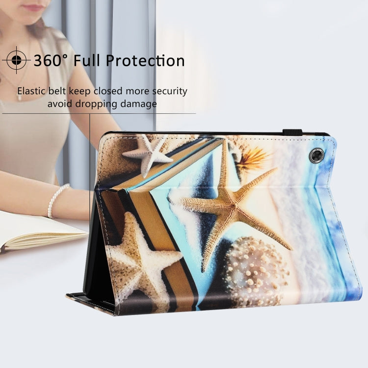 For Lenovo Tab M10 Plus 3rd Gen Sewing Litchi Texture Smart Leather Tablet Case(Starfish)