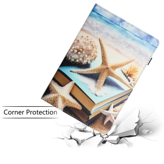 For Lenovo Tab M10 Plus 3rd Gen Sewing Litchi Texture Smart Leather Tablet Case(Starfish)