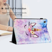 For Lenovo Tab M10 Plus 3rd Gen Sewing Litchi Texture Smart Leather Tablet Case(Smiling Face)