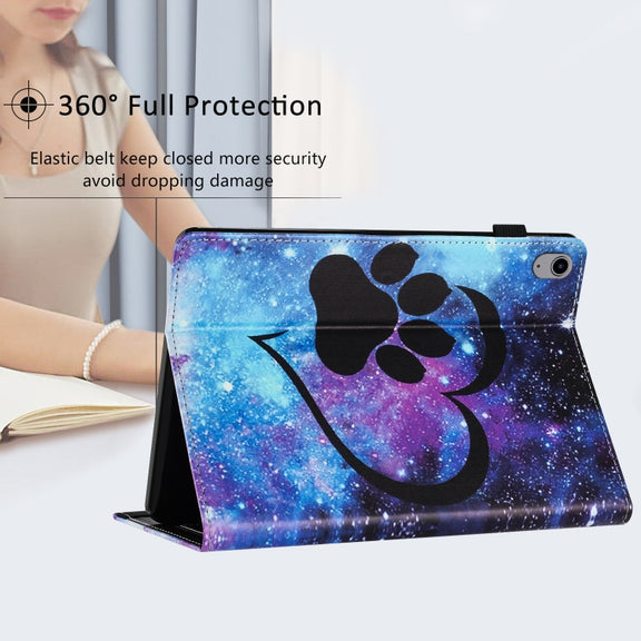 For Lenovo Tab P11 Sewing Litchi Texture Smart Leather Tablet Case(Footprint)