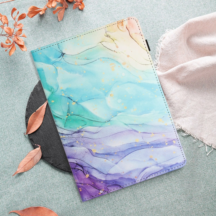 For Lenovo Tab P11 Sewing Litchi Texture Smart Leather Tablet Case(Oil Painting)