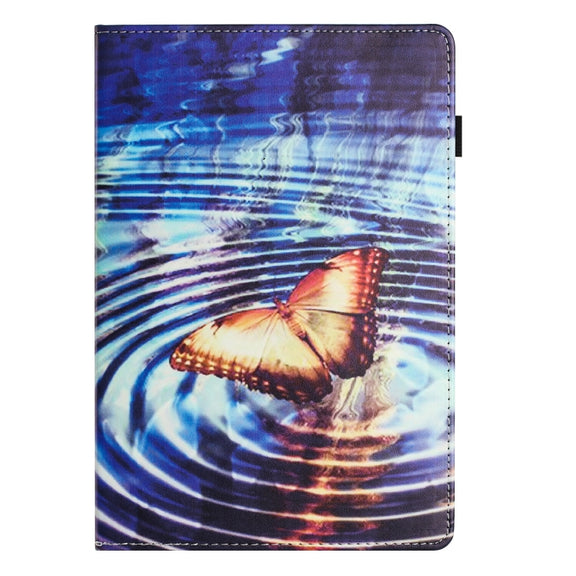 For Huawei MediaPad T3 10 Sewing Litchi Texture Smart Leather Tablet Case(Butterfly)
