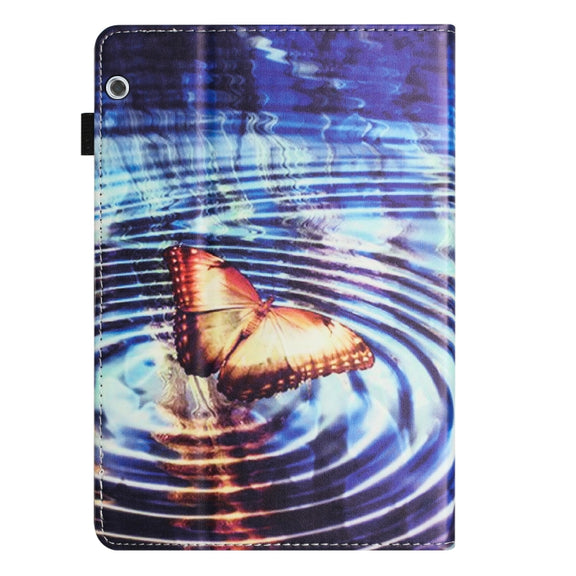 For Huawei MediaPad T3 10 Sewing Litchi Texture Smart Leather Tablet Case(Butterfly)