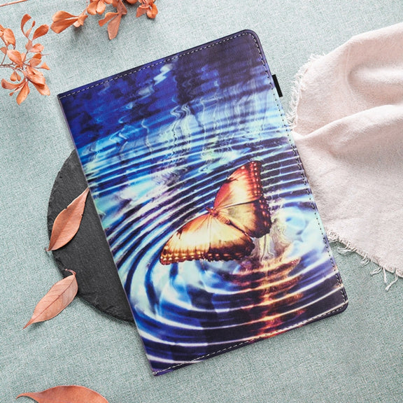 For Huawei MediaPad T3 10 Sewing Litchi Texture Smart Leather Tablet Case(Butterfly)