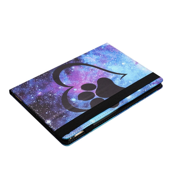 For Huawei MediaPad T5 10 Sewing Litchi Texture Smart Leather Tablet Case(Footprint)