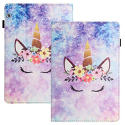 For Huawei MediaPad T5 10 Sewing Litchi Texture Smart Leather Tablet Case(Smiling Face)