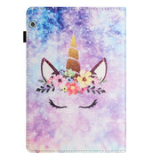 For Huawei MediaPad T5 10 Sewing Litchi Texture Smart Leather Tablet Case(Smiling Face)