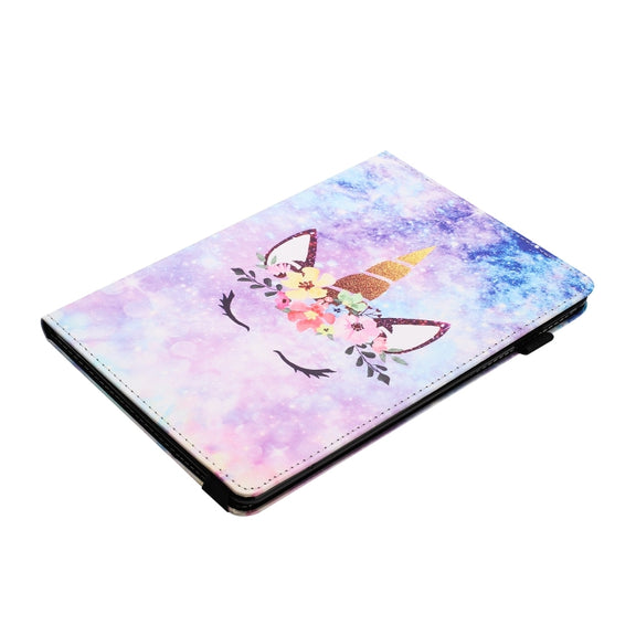 For Huawei MediaPad T5 10 Sewing Litchi Texture Smart Leather Tablet Case(Smiling Face)