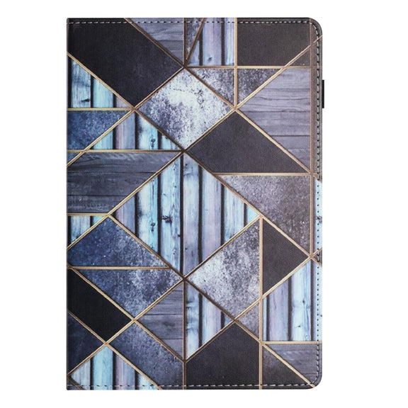 For Huawei MediaPad T5 10 Sewing Litchi Texture Smart Leather Tablet Case(Marble)