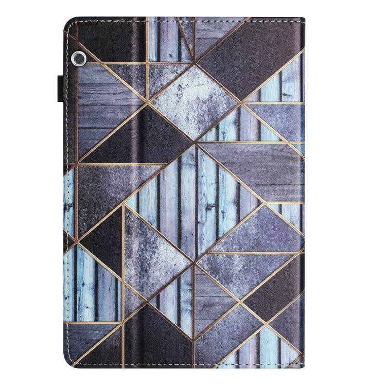For Huawei MediaPad T5 10 Sewing Litchi Texture Smart Leather Tablet Case(Marble)