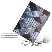 For Huawei MediaPad T5 10 Sewing Litchi Texture Smart Leather Tablet Case(Marble)