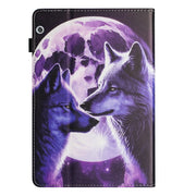 For Huawei MediaPad T5 10 Sewing Litchi Texture Smart Leather Tablet Case(Wolf)