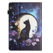 For Huawei MediaPad T5 10 Sewing Litchi Texture Smart Leather Tablet Case(Cat)