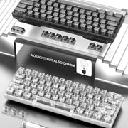 XUNFOX K30 Transparent 61-Keys Blacklit Wired Mechanical Keyboard, Cable Length: 1.5m(White)
