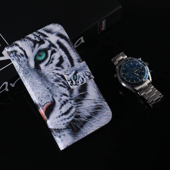 For Honor Magic6 Pro Coloured Drawing Flip Leather Phone Case(Tiger)