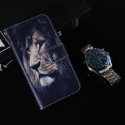 For Honor Magic6 Pro Coloured Drawing Flip Leather Phone Case(Lion)