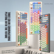 XUNFOX K82 Three-colors 94-Keys Blacklit USB Wired Gaming Keyboard, Cable Length: 1.5m(Shimmer)
