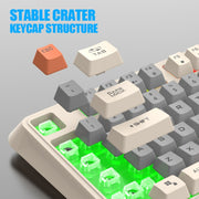 XUNFOX K82 Three-colors 94-Keys Blacklit USB Wired Gaming Keyboard, Cable Length: 1.5m(Shimmer)