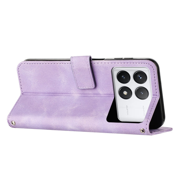 For Xiaomi Redmi K70 / K70 Pro Dream Triangle Leather Phone Case with Lanyard(Purple)