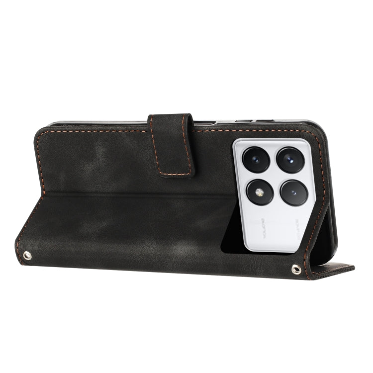 For Xiaomi Redmi K70 / K70 Pro Dream Triangle Leather Phone Case with Lanyard(Black) - Xiaomi Cases by PMC Jewellery | Online Shopping South Africa | PMC Jewellery | Buy Now Pay Later Mobicred