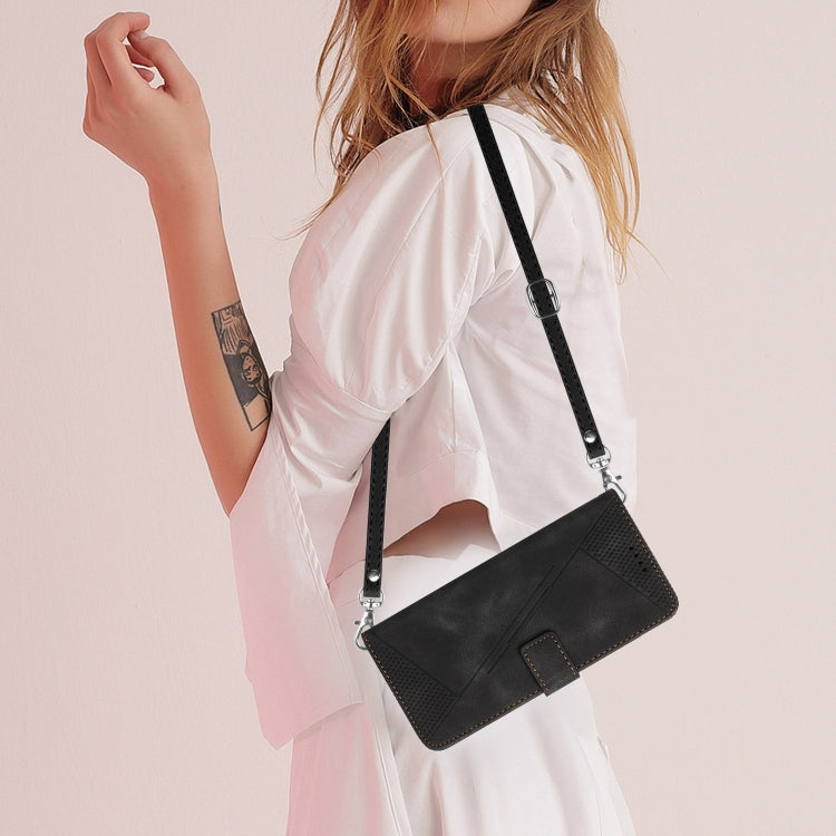 For Xiaomi Redmi K70 / K70 Pro Dream Triangle Leather Phone Case with Lanyard(Black) - Xiaomi Cases by PMC Jewellery | Online Shopping South Africa | PMC Jewellery | Buy Now Pay Later Mobicred