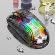XUNFOX XYH20RGB 2.4G + BT + Wired Transparent 2400DPI RGB Light Gaming Mouse(Black) - Wireless Mice by PMC TechLife | Online Shopping South Africa | PMC TechLife | Buy Now Pay Later Mobicred