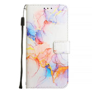 For Honor Magic6 Pro PT003 Marble Pattern Flip Leather Phone Case(Marble White)