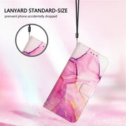 For Honor Magic6 Pro PT003 Marble Pattern Flip Leather Phone Case(Pink Purple Gold)