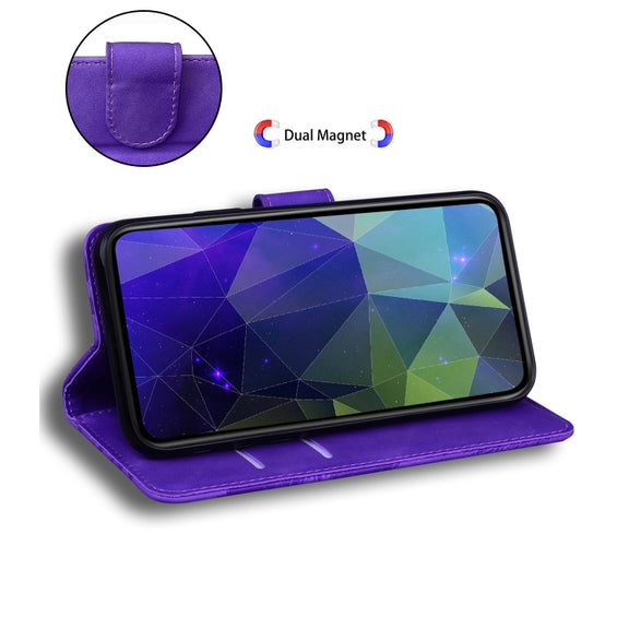 For Honor Magic6 Pro Skin Feel Pure Color Flip Leather Phone Case(Purple)