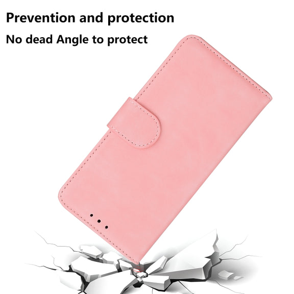 For Honor Magic6 Pro Skin Feel Pure Color Flip Leather Phone Case(Pink)