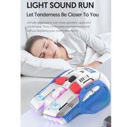 HXSJ G6 10 Keys RGB 12800DPI Tri-mode Wireless Gaming Mouse(White)