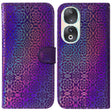 For Honor 90 Colorful Magnetic Buckle Leather Phone Case(Purple) - Honor Cases by PMC TechLife | Online Shopping South Africa | PMC TechLife