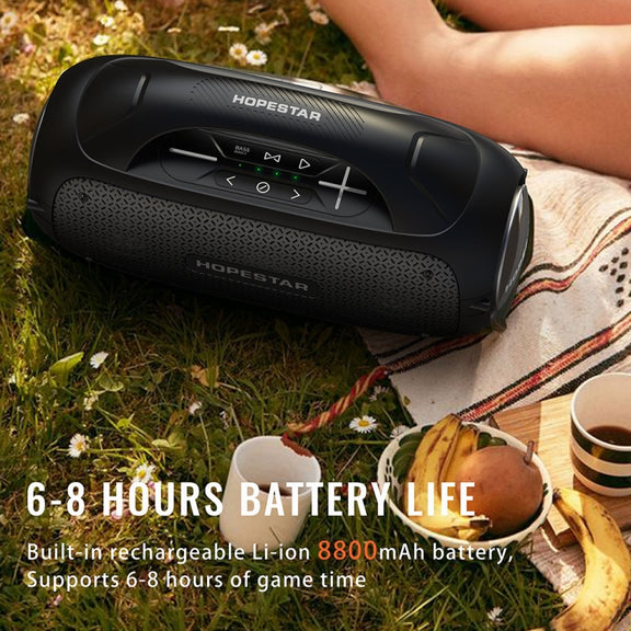 HOPESTAR A50 80W IPX6 Water-resistant Portable Bluetooth Speaker Outdoor Subwoofer(Army Green)
