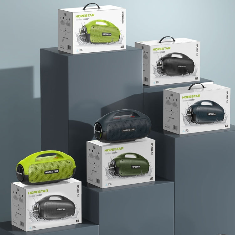 HOPESTAR A50 80W IPX6 Waterproof Portable Bluetooth Speaker Outdoor Subwoofer(Grass Green) - free shipping - PMC Jewellery - Order now!
