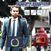 For Samsung Galaxy Tab S9 / S8 / S7 Silicone Hybrid PC Tablet Case with Holder & Shoulder Strap(Navy Blue Olivine)