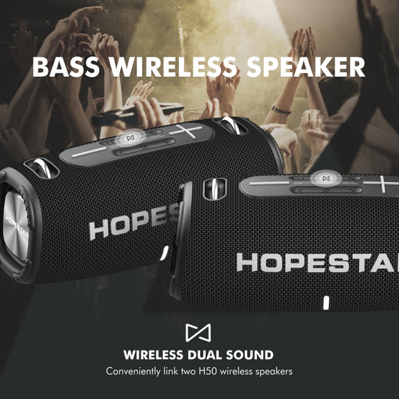HOPESTAR H50 lPX6 Water-resistant Portable Wireless Bluetooth Speaker(Gray)