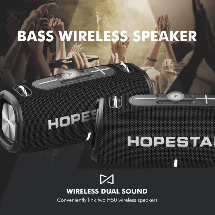 HOPESTAR H50 lPX6 Water-resistant Portable Wireless Bluetooth Speaker(Gray)