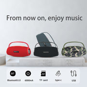 HOPESTAR H51 IPX6 Water-resistant Outdoor Portable Wireless Bluetooth Speaker(Black)