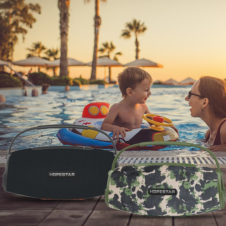 HOPESTAR H51 IPX6 Water-resistant Outdoor Portable Wireless Bluetooth Speaker(Black)