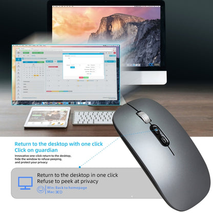 HXSJ M103 1600DPI Dual Mode 2.4GHz + Bluetooth 5.1 Wireless Rechargeable Mouse(Grey) - Wireless Mice by HXSJ | Online Shopping South Africa | PMC Jewellery | Buy Now Pay Later Mobicred