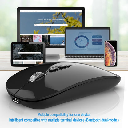 HXSJ M103 1600DPI Dual Mode 2.4GHz + Bluetooth 5.1 Wireless Rechargeable Mouse(Grey) - Wireless Mice by HXSJ | Online Shopping South Africa | PMC Jewellery | Buy Now Pay Later Mobicred