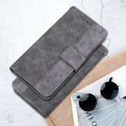For Honor Magic6 Pro Geometric Embossed Leather Phone Case(Grey)
