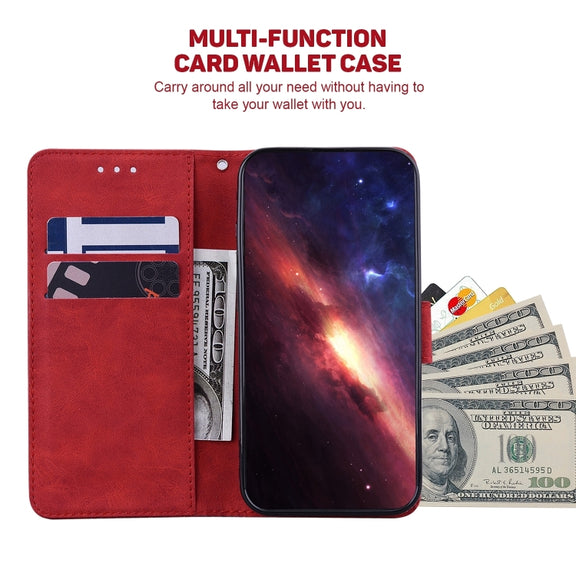 For Honor Magic6 Pro Geometric Embossed Leather Phone Case(Red)