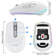 HXSJ M303 2400DPI Dual Mode 2.4GHz + Bluetooth 5.1 Wireless Mouse(Black)